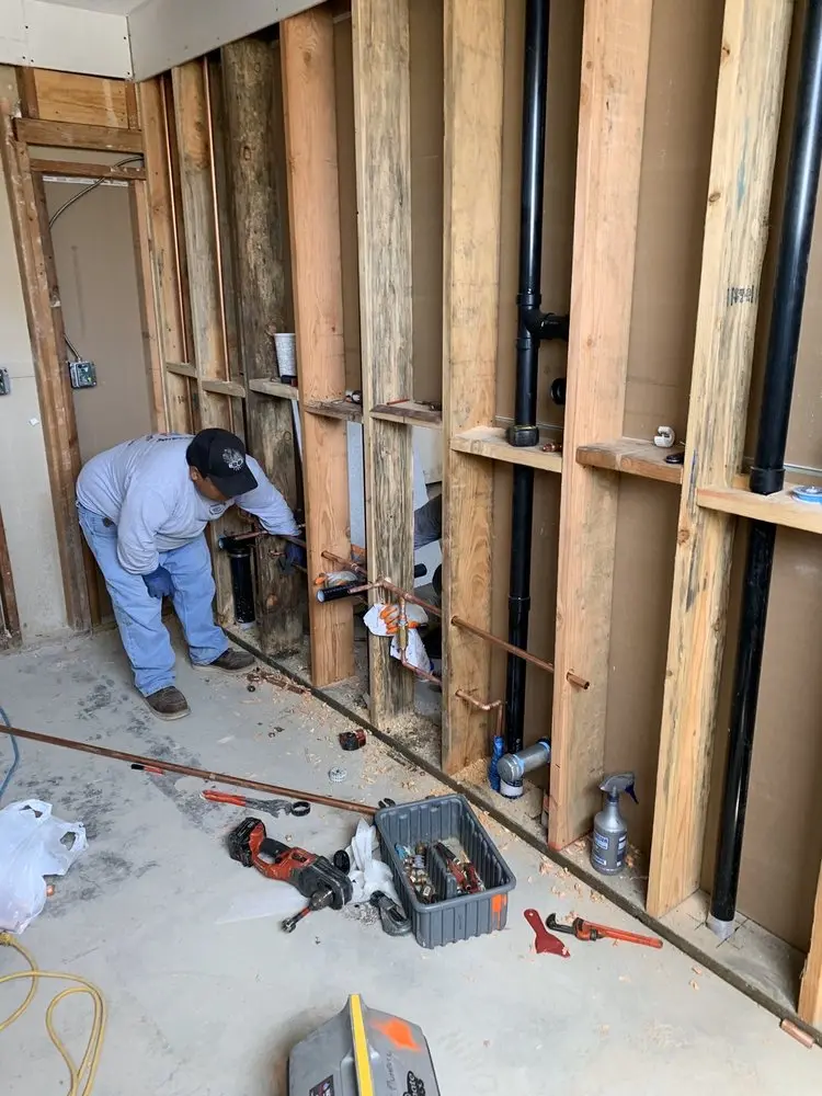 Commercial rough-in plumbing for Gas Line Repair in Palmer